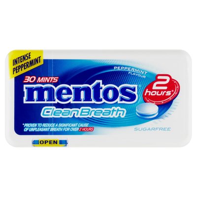 Obrázek Mentos CleanBreath Peppermint 30 ks 21g 