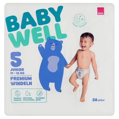 Obrázek Babywell Dětské jednorázové plenky 5 junior 11-16 kg 36 ks