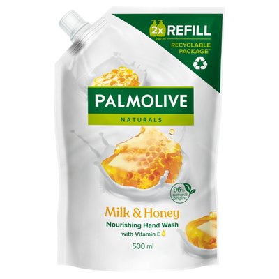 Obrázek Palmolive Naturals Honey & Milk tekuté mýdlo náhradní náplň 500ml