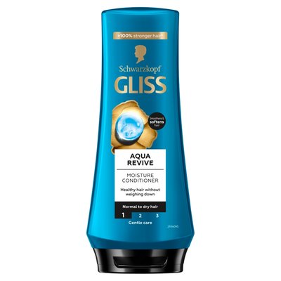 Obrázek Schwarzkopf Gliss hydratační kondicionér Aqua Revive pro normální až suché vlasy 200ml