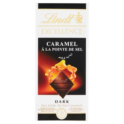 Obrázek Lindt Excellence Hořká čokoláda s křupavými kousky karamelu a mořskou solí 100g