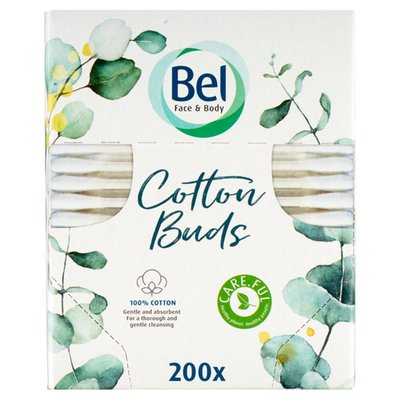 Obrázek Bel Face & Body Cotton vatové tyčinky krabička 200 ks