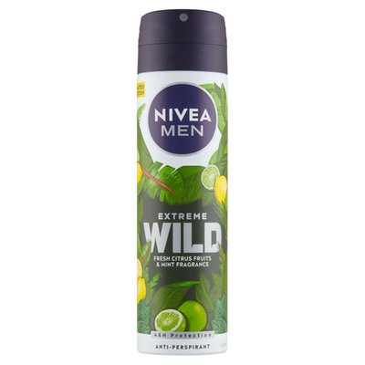 Obrázek Nivea Men Extreme Wild Fresh Citrus Fruits & Mint antiperspirant deodorant sprej pro muže 150 ml