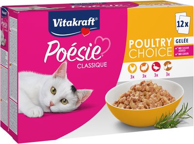 Obrázek Vitakraft Poésie Classique kompletní krmivo pro dospělé kočky 12 x 85g (1020g)