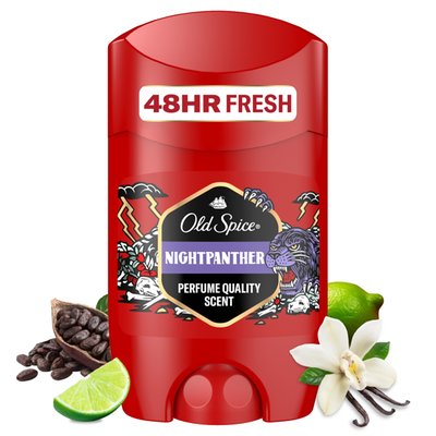 Obrázek Old Spice Night Panther Tuhý Deodorant Pro Muže 50ml, 48h Svěžest, Bez Obsahu Hliníku