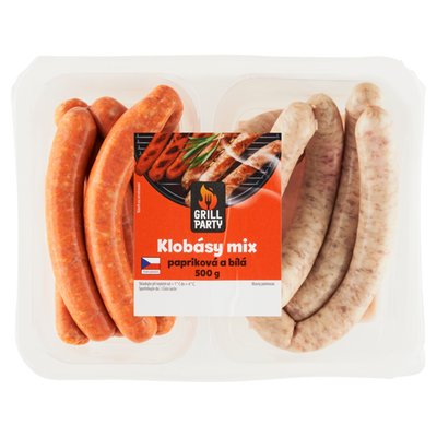 Obrázek GRILL Party Klobásy mix papriková a bílá 500g