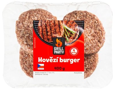 Obrázek GRILL Party Hovězí burger 4 ks 400g