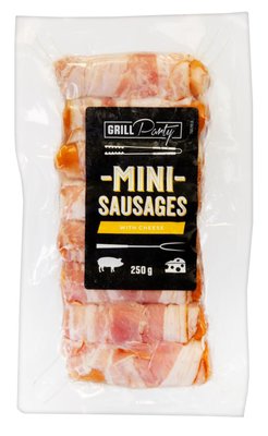 Obrázek GRILL Party Klobása se sýrem obalená slaninou 250g
