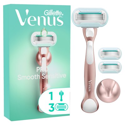 Obrázek Gillette Venus Pro Smooth Sensitive Dámský Holicí Strojek pro Citlivou Pokožku, Náhradní Hlavice