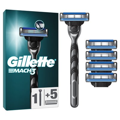 Obrázek Gillette Mach3 Pánský Holicí Strojek, 1 Holicí Strojek Gillette S 3 Břity