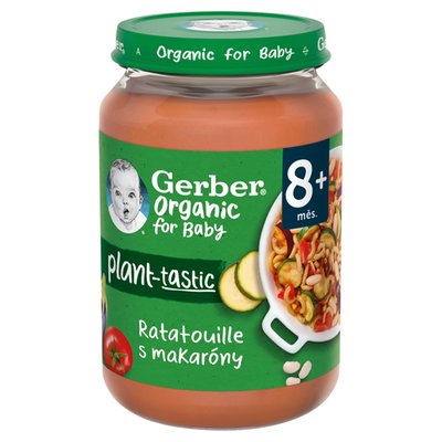 Obrázek GERBER Organic 100% rostlinný příkrm ratatouille s makaróny 190g