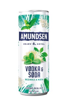 Obrázek Amundsen Vodka & soda bezinka a máta 250ml