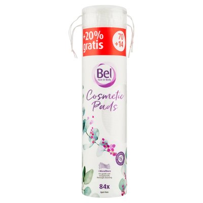 Obrázek Bel Face & Body Bel Cosmetic odličovací tampony s mikrovláknem kulaté 70+14 ks