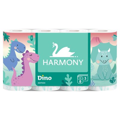 Obrázek Harmony Dino Edition toaletní papír 3 vrstvy 8 ks
