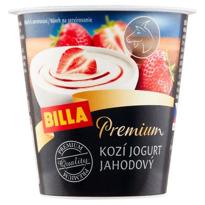 Obrázek BILLA Premium Kozí jogurt jahodový 150g