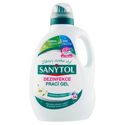 Obrázek Sanytol Dezinfekce prací gel květinová svěžest 34 praní 1,70l