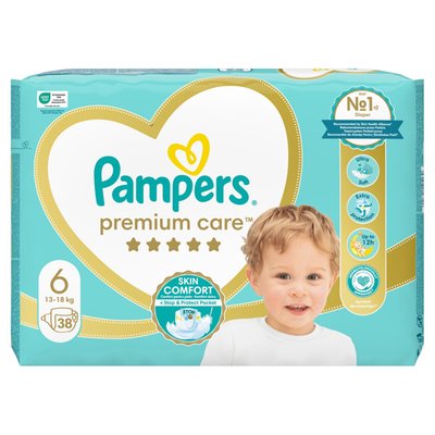 Obrázek Pampers Premium Care Size 6, Nappy x38, 13kg-18kg