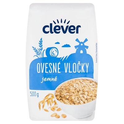 Obrázek clever Ovesné vločky jemné 500g