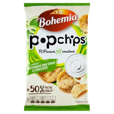 Obrázek Bohemia Popchips S příchutí zakysaná smetana s cibulkou 65g