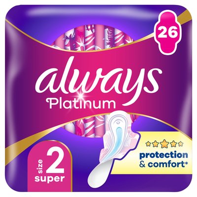Obrázek Always Platinum Super Hygienické Vložky S Křidélky 26 ks
