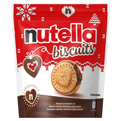 Obrázek Nutella Biscuits sušenka plněná lískooříškovou pomazánkou s kakaem 193g