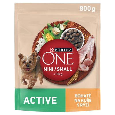 Obrázek Purina ONE Mini Active granule pro psy kuře 800g