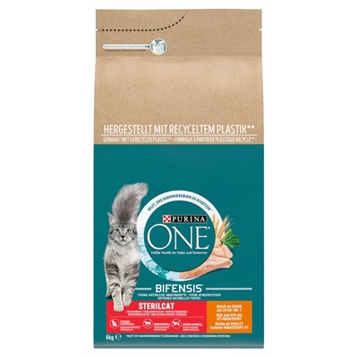 Obrázek Purina ONE Bifensis Sterilised granule pro kočky kuře 6kg
