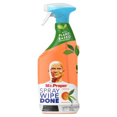 Obrázek Mr Proper Wipe Done Odmašťovací Čisticí Sprej Peps Mandarin 800ml