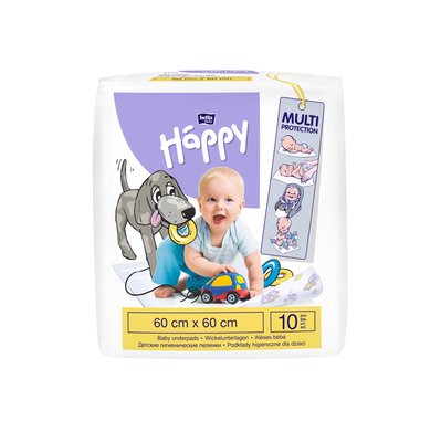 Obrázek HAPPY dětské hygienické podložky 60x60 cm á 10 ks