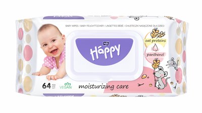 Obrázek HAPPY Baby čistící ubrousky a´64 oat protein a panthenol