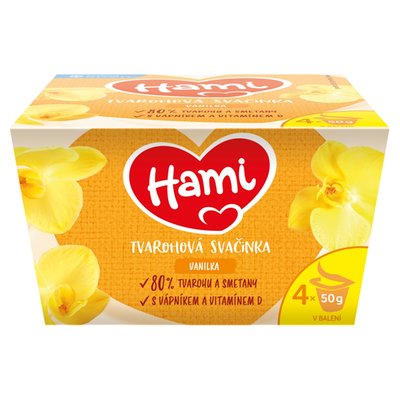 Obrázek Hami Tvarohová svačinka vanilka 4 x 50g