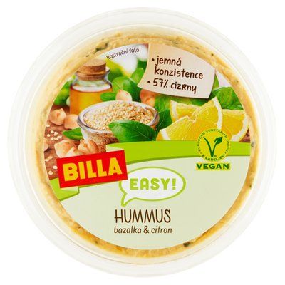 Obrázek BILLA EASY Hummus bazalka & citron 160g