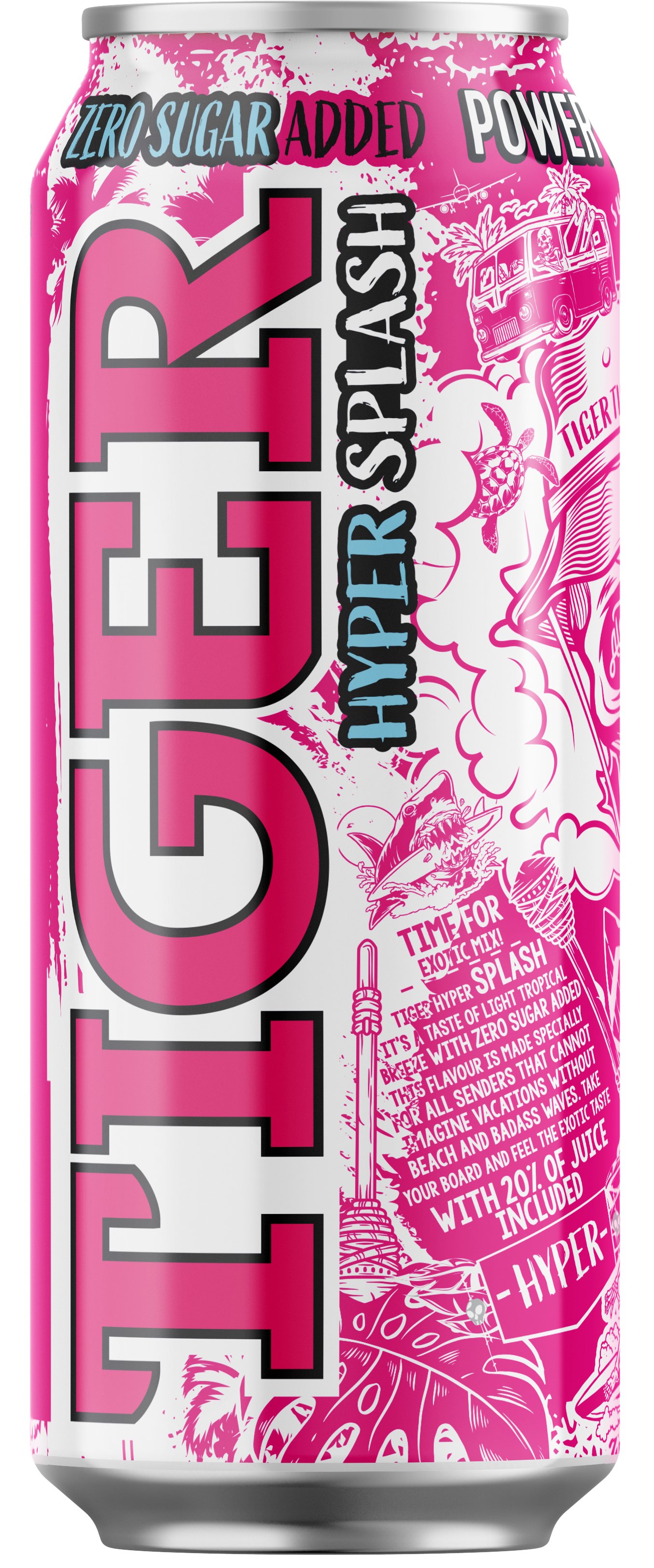 Tiger energy drink HYPER SPLASH 0,5L plech BILLA