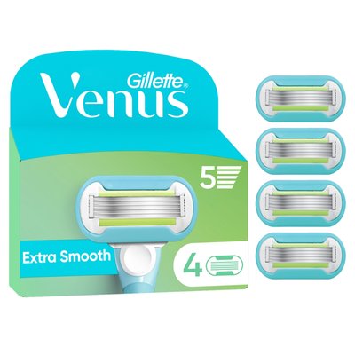 Obrázek Gillette Venus Extra Dámské Holicí Hlavice Smooth, 4 Náhradní Holicí Hlavice