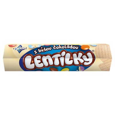 Obrázek ORION LENTILKY Dražé z bílé čokolády 34g