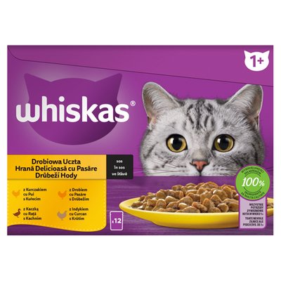 Obrázek Whiskas Drůbeží hody ve šťávě 12 x 85g (1,02kg)