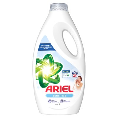 Obrázek Ariel Washing Liquid,,  34 Washes  Sensitive Skin Clean & Fresh