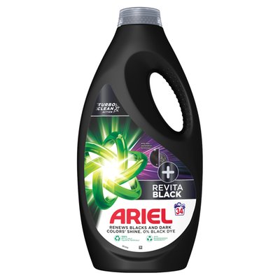 Obrázek Ariel Washing Liquid,,  34 Washes  +EXTRA Black Protection