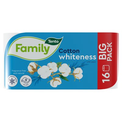 Obrázek Tento Family White Cotton Whiteness toaletní papír 16 rolí