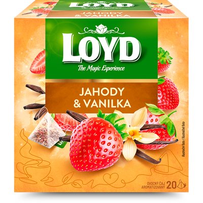 Obrázek Loyd Ovocný čaj aromatizovaný jahody & vanilka 20 x 2g (40g)