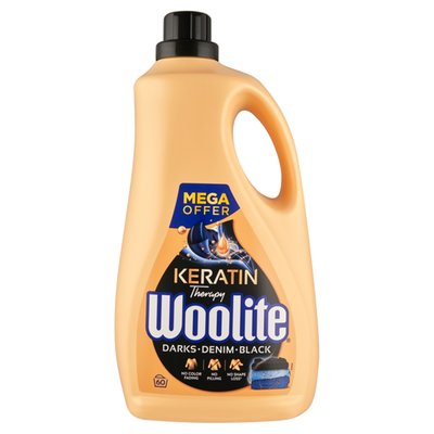 Obrázek Woolite Keratin Therapy Darks Denim Black tekutý prací přípravek s keratinem 60 praní 3,6l