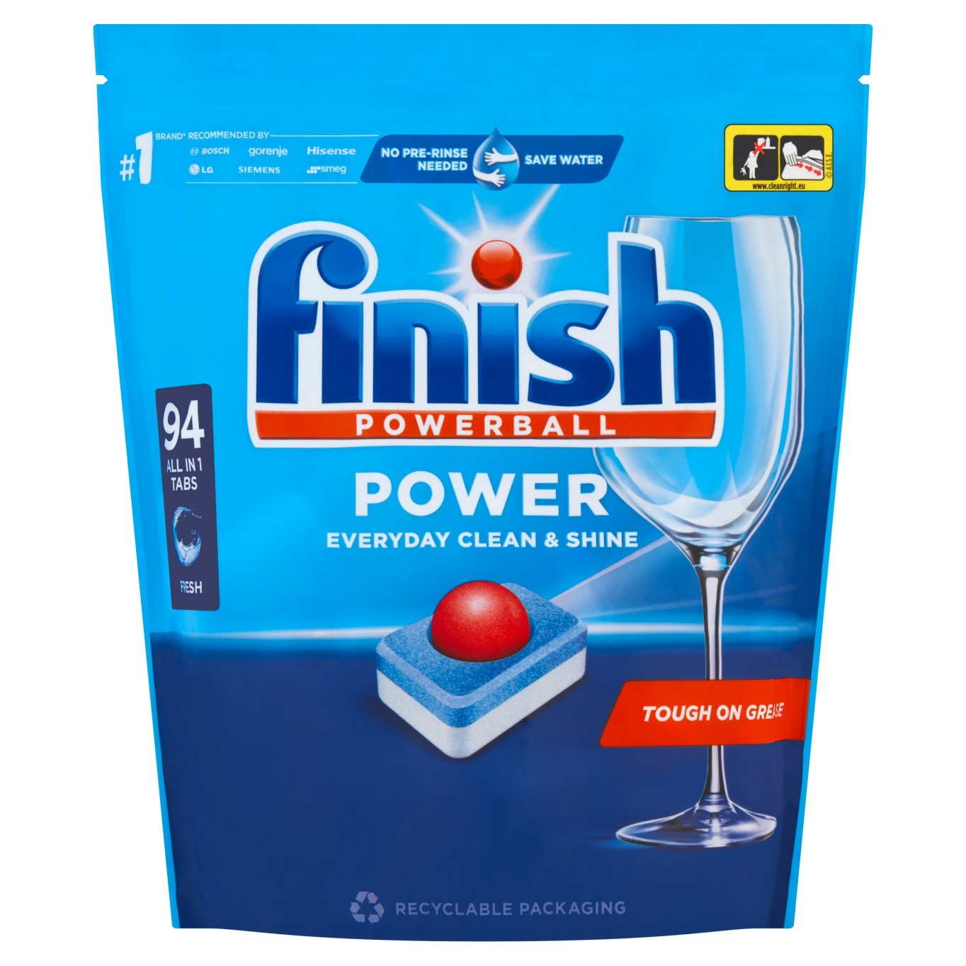 Finish Powerball Power All in 1 Regular kapsle do myčky nádobí 94 ks ...