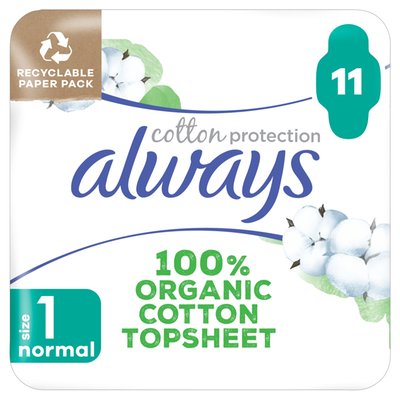 Obrázek Always Cotton Protection Ultra Normal Hygienické Vložky S Křidélky ks11