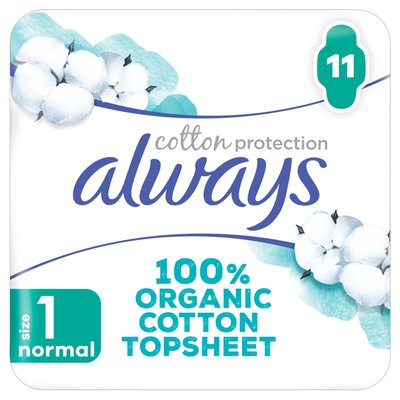 Obrázek Always Cotton Protection Ultra Normal Hygienické Vložky S Křidélky ks11