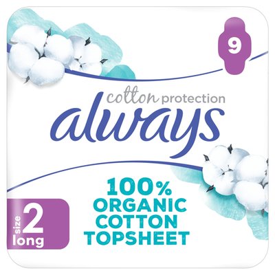 Obrázek Always Cotton Protection Ultra Long Hygienické Vložky S Křidélky ks9