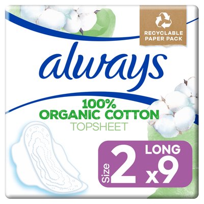 Obrázek Always Cotton Protection Ultra Long Hygienické Vložky S Křidélky ks9