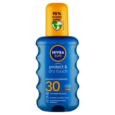 Obrázek Nivea Sun Protect & Dry Touch Neviditelný sprej na opalování OF 30 200ml