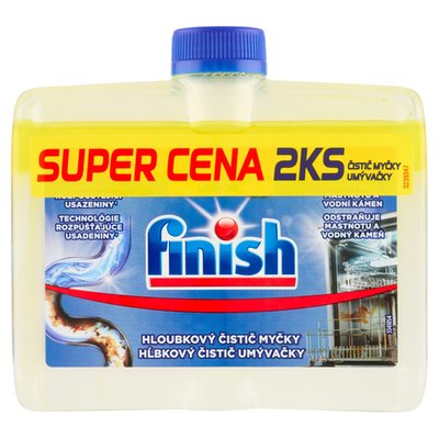 Obrázek Finish Lemon hloubkový čistič myčky 2 x 250ml