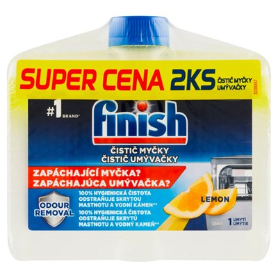 Obrázek Finish Lemon čistič myčky 2 x 250ml