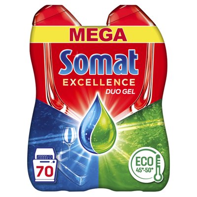 Obrázek Somat Excellence Duo gel do myčky proti mastnotě 70 dávek, 1260ml